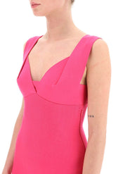 FLUTED HEM MIDI DRESS